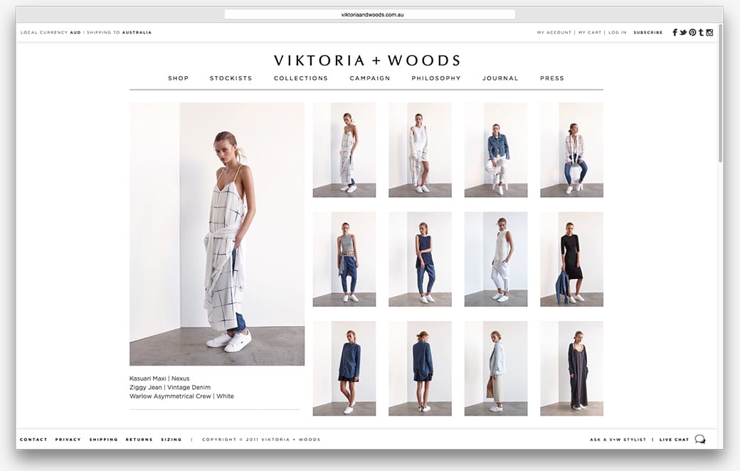 VIKTORIA + WOODS Website Design