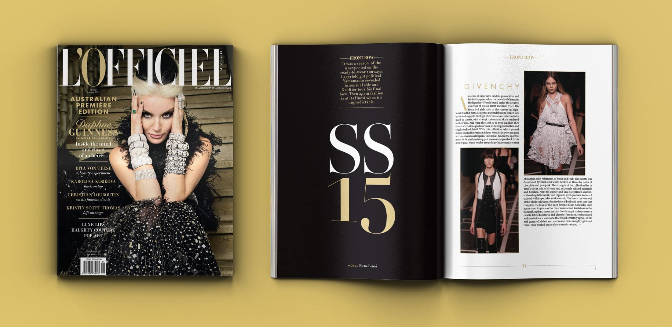 LOfficiel Australia launch issue - Print Design