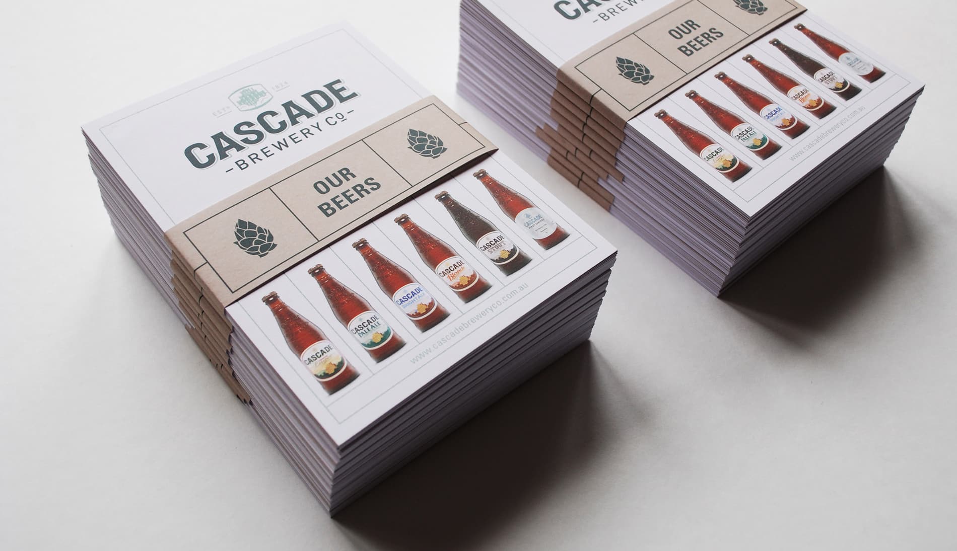Cascade Brewery Co Tasting Notes - Print Design and Production