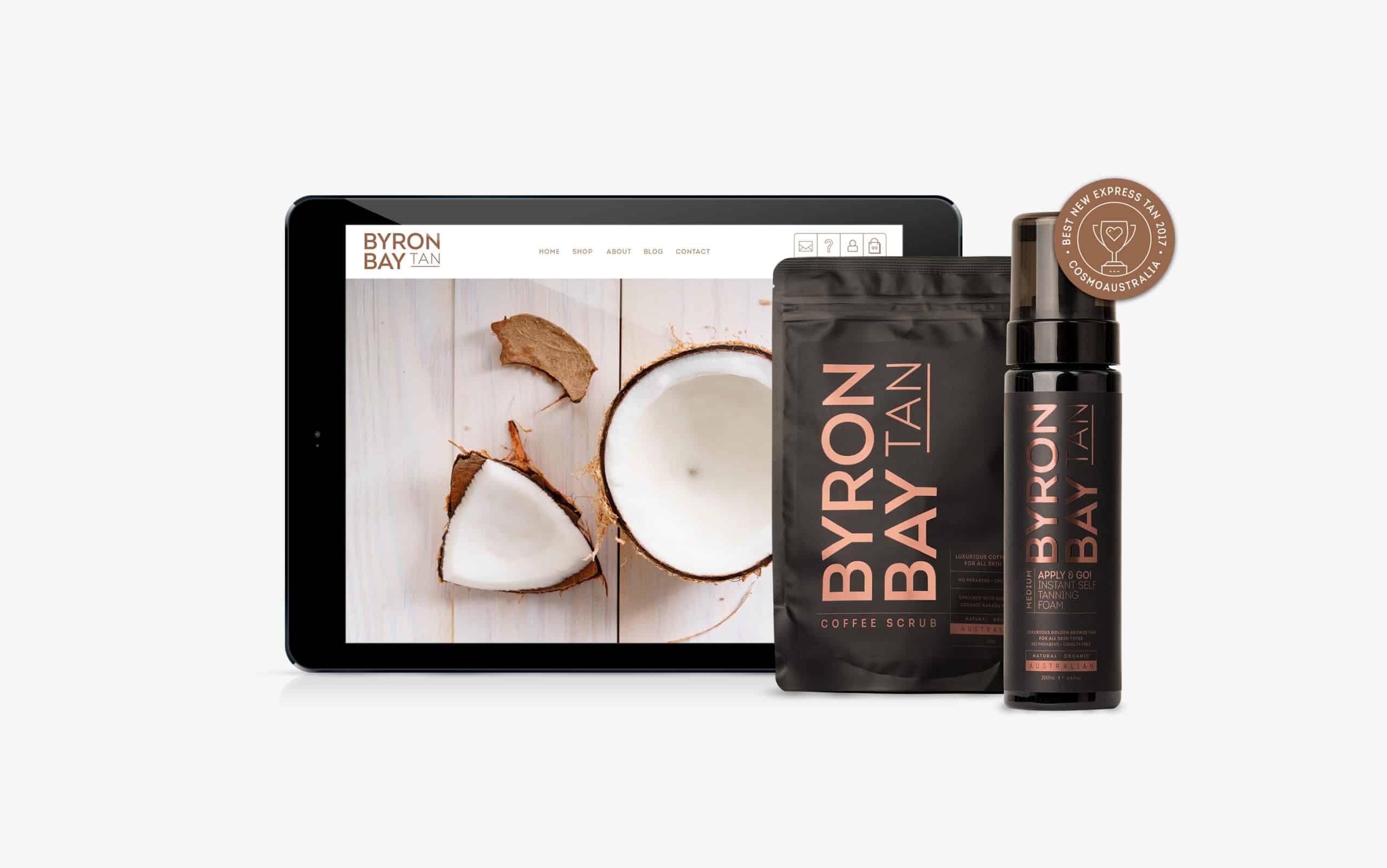 Byron Bay Tan - Branding Packaging Website Design